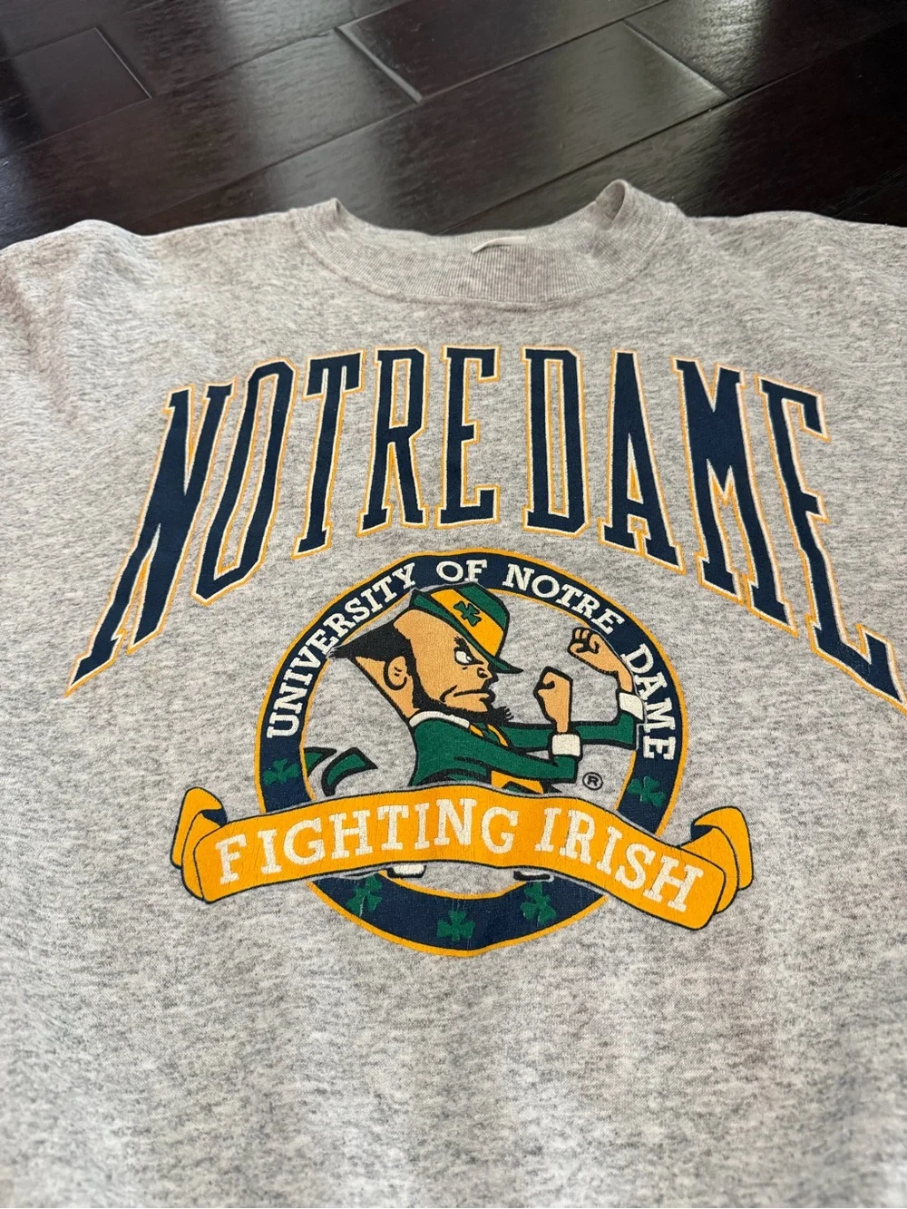 Vintage Notre Dame Galt Sand Heavyweight Crewneck Sweatshirt Large Made In USA